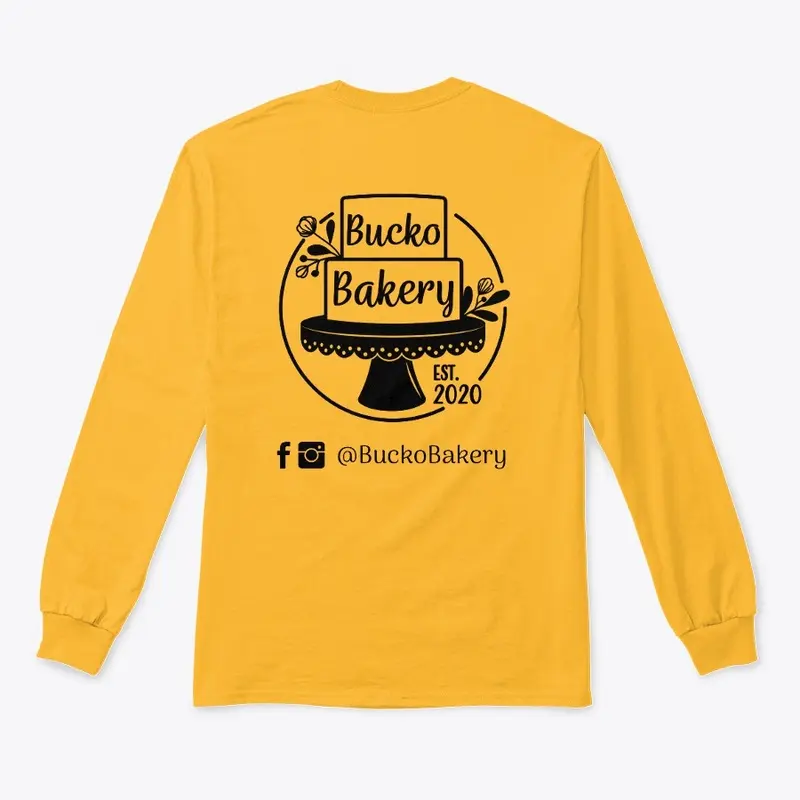 Bucko Bakery Simple Black Logo Apparel