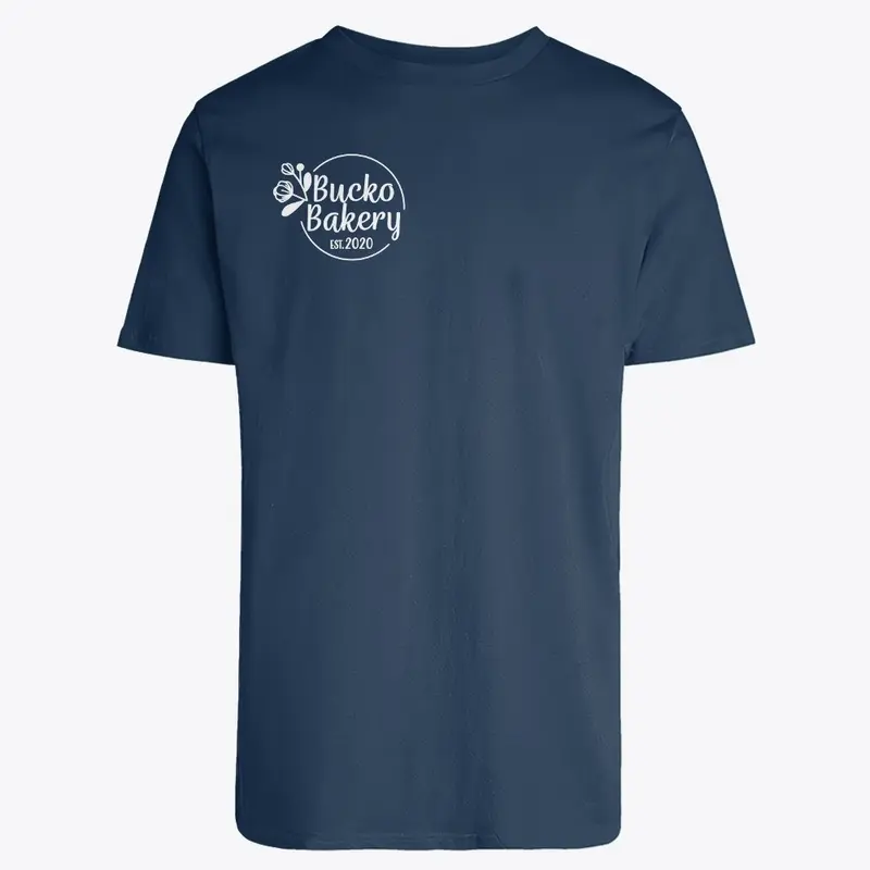 Bucko Bakery Simple White Logo Apparel