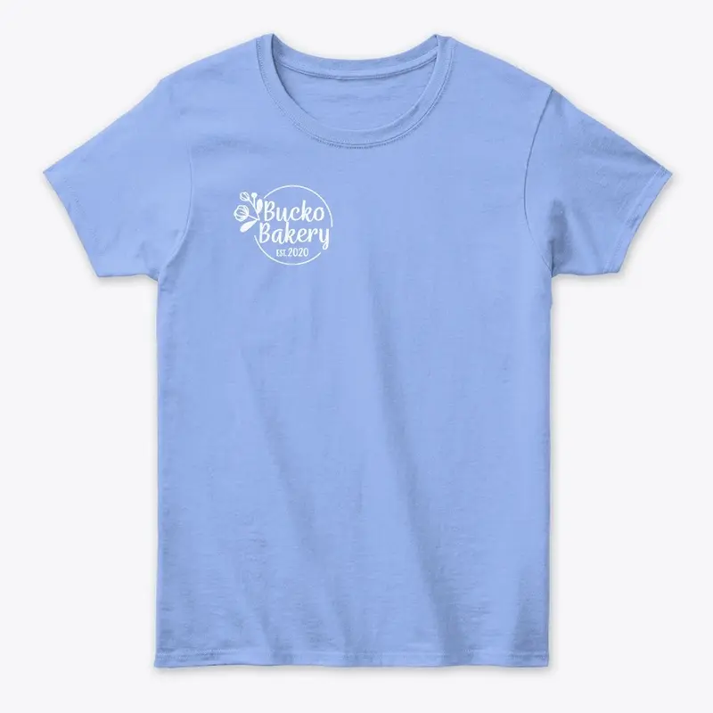 Bucko Bakery Simple White Logo Apparel